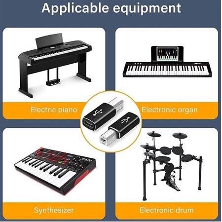 Alfais 5219 Type C To Usb B Midi Klavye Yazıcı Printer Çevirici Dönüştürücü Adaptör