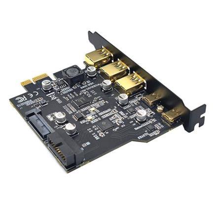 Alfais 4721 Pci-e Express Usb 3.0 Type C 3.2 Çoklayıcı Riser Kart