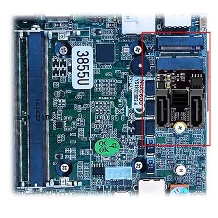 Alfais 4724 M.2 Key A+E to SATA3.0 Expansion WiFi Port Çevirici Çoklayıcı Adaptör