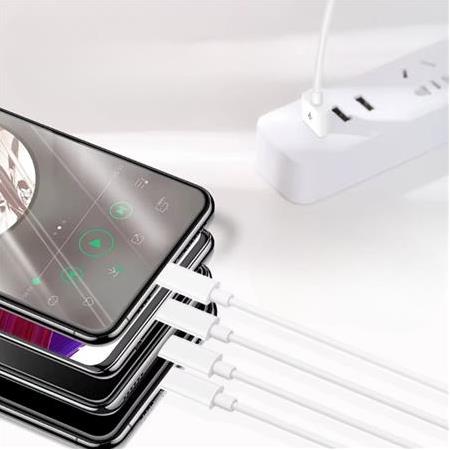 Alfais 4758 4 in 1 Şarj Kablosu 2x Type-C 2x Micro USB Çoklayıcı 1 Metre