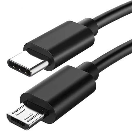 Alfais 4244 Type-C to Micro USB Çevirici Dönüştürücü Kablo 80 cm
