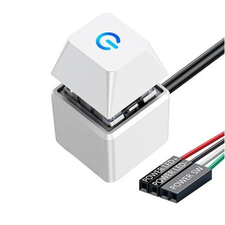 Alfais 5015 PC Led Işıklı Harici Başlatma Güç Açma Kapama Düğmesi Anakart 1.8m