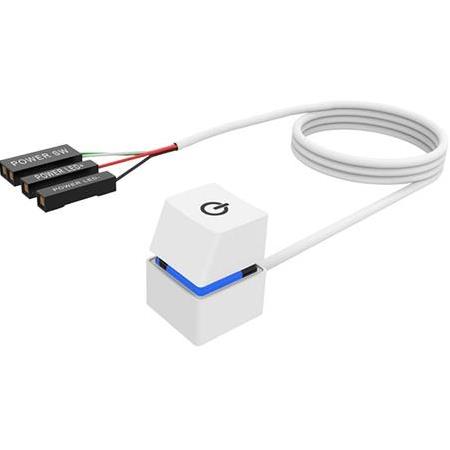 Alfais 5015 PC Led Işıklı Harici Başlatma Güç Açma Kapama Düğmesi Anakart 1.8m