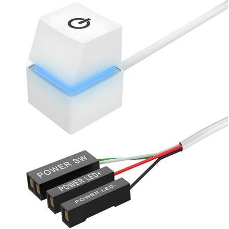 Alfais 5015 PC Led Işıklı Harici Başlatma Güç Açma Kapama Düğmesi Anakart 1.8m