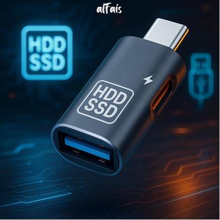 Alfais 5016 Type C Usb 3.0 Otg Hızlı Şarj Çevirici Dönüştürücü Adaptör PD12W