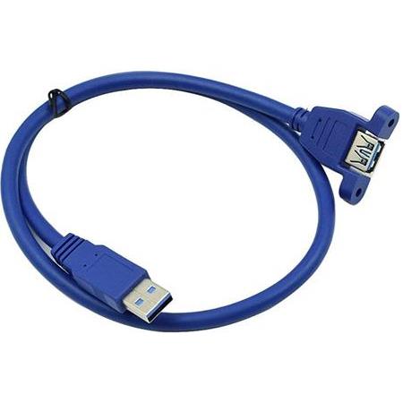 Alfais 4796 Usb 3.0 Panel Tipi Vida Girişli Dişi Erkek Uzatma Kablosu 50cm