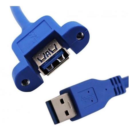 Alfais 4796 Usb 3.0 Panel Tipi Vida Girişli Dişi Erkek Uzatma Kablosu 50cm