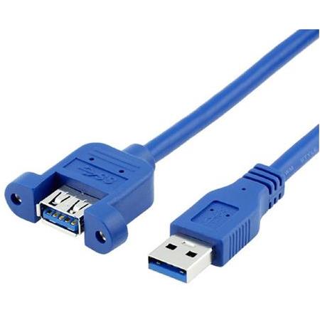 Alfais 4797 Usb 3.0 Panel Tipi Vida Girişli Dişi Erkek Uzatma Kablosu 1 Metre
