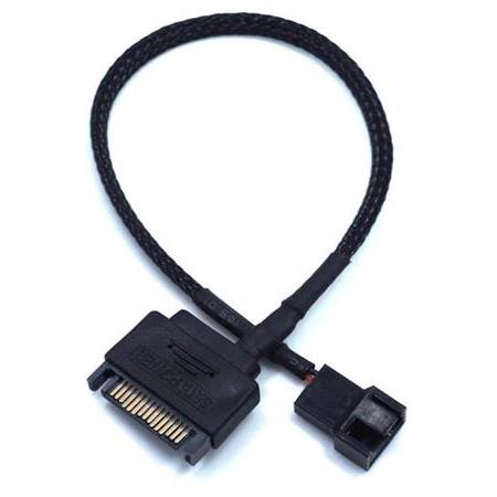 Alfais 4903 Sata Power To Fan Çevirici Y PWM Çoklayıcı Splitter Kablosu 1 Port 2 Pin