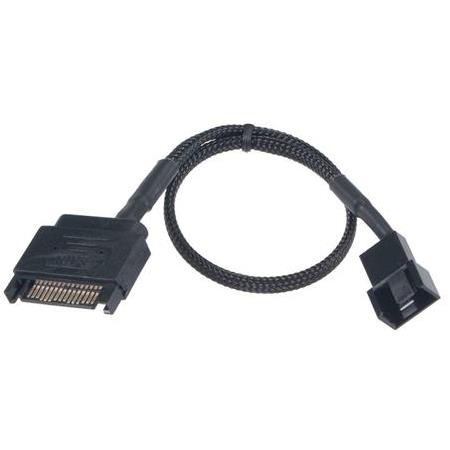 Alfais 4903 Sata Power To Fan Çevirici Y PWM Çoklayıcı Splitter Kablosu 1 Port 2 Pin