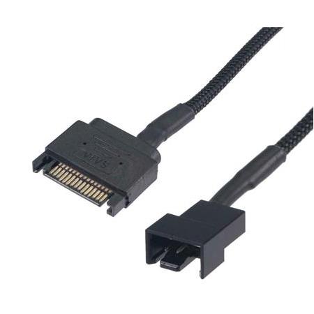 Alfais 4903 Sata Power To Fan Çevirici Y PWM Çoklayıcı Splitter Kablosu 1 Port 2 Pin