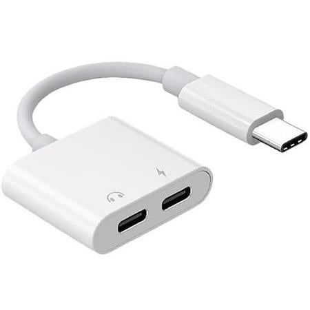 Alfais 5067s Type C To Kulaklık Hızlı Şarj Giriş Çevirici Çoklayıcı Çoğaltıcı Splitter Adaptör