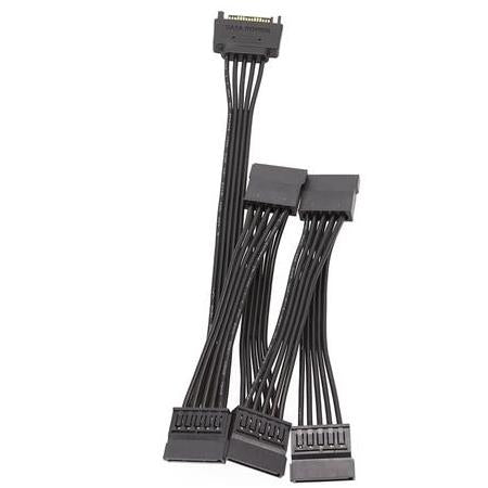 Alfais 4977 Molex Sata To 5x Power 15 Pin Hard Disk Hdd Güç Çoklayıcı Kablosu