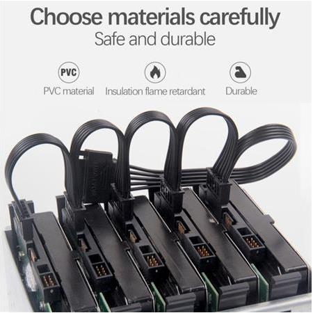 Alfais 4977 Molex Sata To 5x Power 15 Pin Hard Disk Hdd Güç Çoklayıcı Kablosu